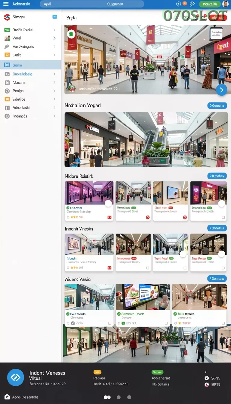 Cuplikan layar JOSS777 — menu navigasi