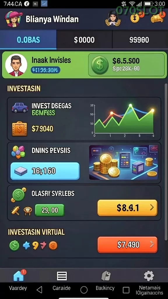 Cuplikan layar GOIDEN1000 — menu navigasi